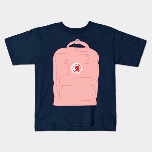 Pink Aesthetic Backpack Kids T-Shirt by courtneylgraben